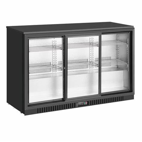 Triple Sliding door Back bar Fridge